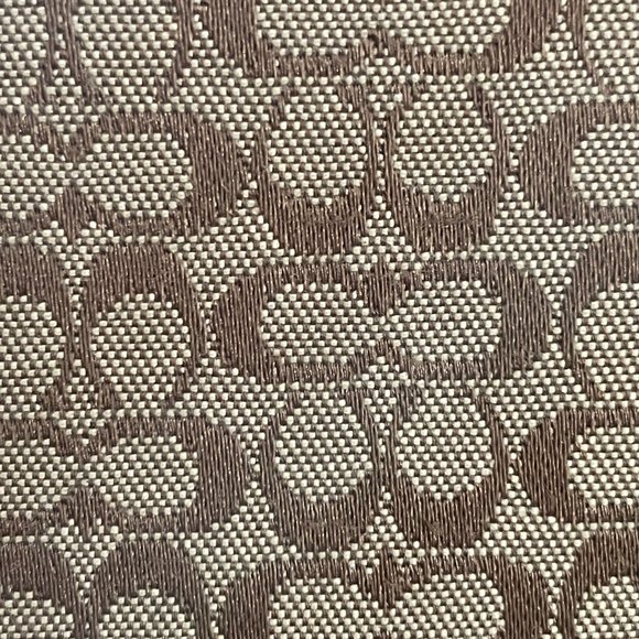 Coach Brown Signature Canvas Small Cardholder Wallet - Picture 11 of 16